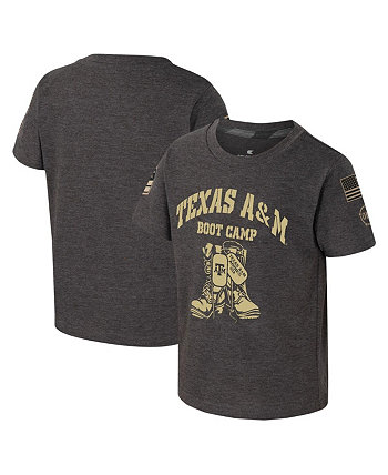 Темно-угольная футболка Texas A&M Aggies OHT для мальчиков и девочек в военном стиле для учебного лагеря Colosseum