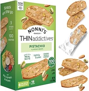 Nonni's, Thin addictives Pistachio Almond Crisps, 4.4 Ounce Nonni's