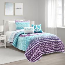 Комплект одеяла Lush Decor Peace с эффектом омбре с накладками и декоративными подушками Lush Décor