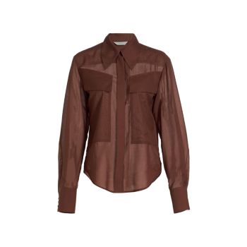 Pocket-Embellished Wool-Blend Shirt LVIR