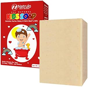 Cactus Honey & Oats Goats Milk Kids Soap, 4oz Wash Bar – Natural Oatmeal Soaps for Kids Natrulo