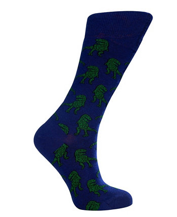 Women's T-Rex W-Cotton Novelty Crew Socks with Seamless Toe Design, Pack of 1 Love Sock Company