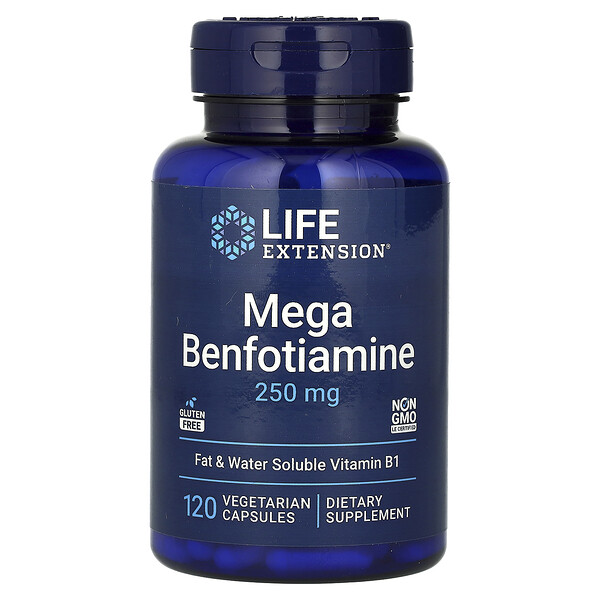 Mega Benfotiamine, 250 мг, 120 растительных капсул - Life Extension Life Extension