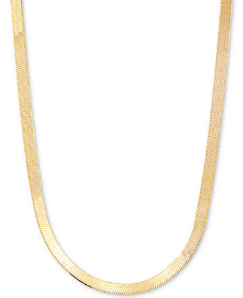 Ожерелье-цепочка "елочка" 18 дюймов (4,5 мм) из позолоченного серебра 18 карат Giani Bernini
