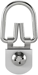 OOK 50378 D-Ring Hangers, Mirror Hangers, Picture Hangers, ReadyScrew, Steel, Zinc Plated, 25lb (2 Set) OOK