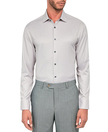 Men's Gingham Grey Dress Shirt CONSTRUCT