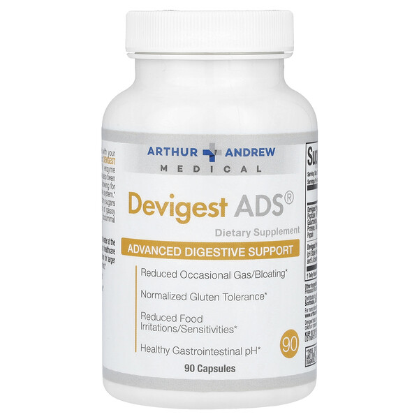 Devigest ADS, Расширенная поддержка пищеварения, 400 мг, 90 капсул Arthur Andrew Medical
