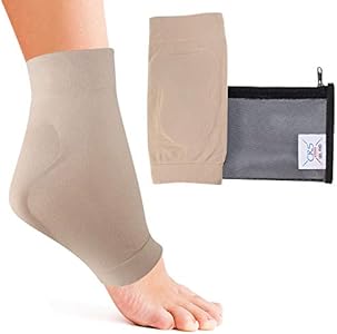 CRS Cross Achilles Heel Sleeve -Pair of Premium Padded Compression Gel (Гель) Sleeve/Sock for Cushion & Protection of Haglunds Bump, Tendonitis, & Bursitis (X-Large) CRS Cross