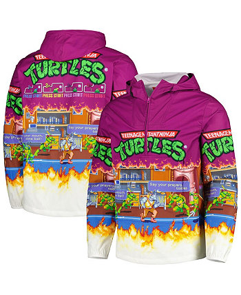 Мужская фиолетовая легкая куртка с короткими молниями и черепахами-ниндзя Chalk Line