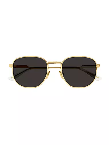 Minimalist 53MM Navigator Sunglasses Bottega Veneta