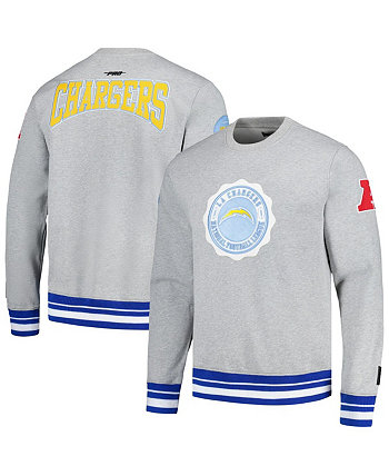 Мужской пуловер с эмблемой Хизер Серый Los Angeles Chargers Crest Emblem Pro Standard