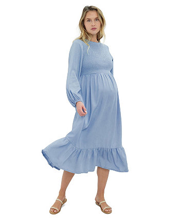 Женское платье из шамбре Meadow для беременных Ingrid + Isabel