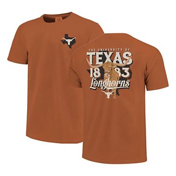 Unisex  Burnt Orange Texas Longhorns Bevo State Hyper Local Comfort Colors T-Shirt Image One