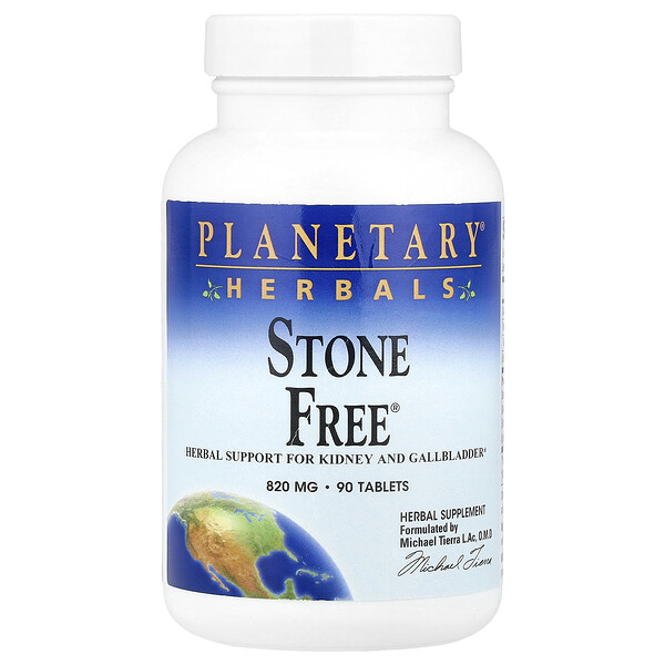 Stone Free® - Поддержка почек и желчного пузыря, 90 таблеток по 820 мг Planetary Herbals