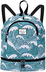 Рюкзак повседневный Kamo KAMO Drawstring Backpack Bag - Sport Swimming Yoga Backpack with Shoe Compartment Kamo