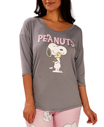 Peanuts Snoopy & Woodstock Pajama T-Shirt Munki Munki