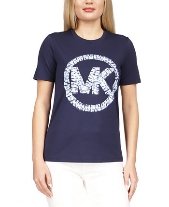 Женская футболка из органического хлопка с принтом и логотипом Michael Kors