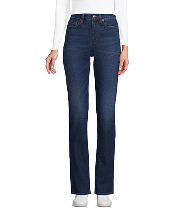 Women's Recover High Rise Straight Leg Blue Jeans Lands' End