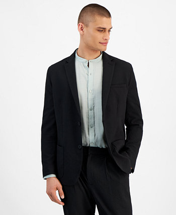 Men's Classic-Fit Textured Seersucker Suit Jacket, Created for Macy's Alfani