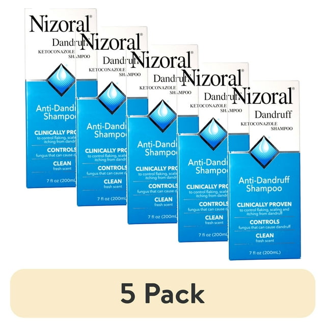 (5 pack) Nizoral A-D Anti-Dandruff Ketoconazole 1% Shampoo - 7 oz (200 mL) Nizoral