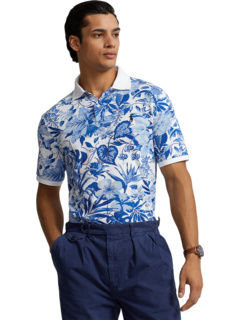 Мужская футболка-поло Polo Ralph Lauren с коротким рукавом, классический крой, цветочный принт, сетка Polo Ralph Lauren