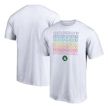 Мужская белая футболка с фирменным логотипом Boston Celtics Team City Pride Fanatics