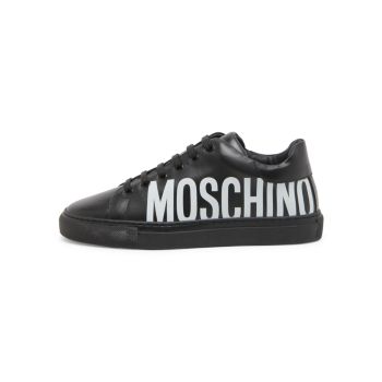 Мужские кожаные низкие кеды с логотипом Moschino