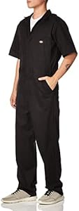 Dickies Men's Short Sleeve Flex Coverall, Black, MRG Dickies