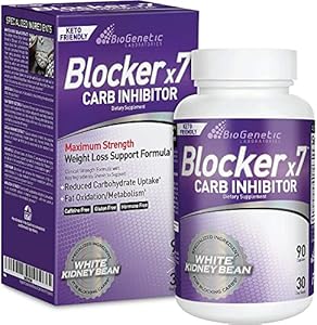 BioGenetic Labs Carb Blocker X7 - White Kidney Bean Cheat Pill - Keto-Friendly - Carb Blocker Pills for Women and Men - Appetite Suppressant to Maintain Your Ideal Body Weight (90 Capsules (Капсулы)) BioGenetic Laboratories