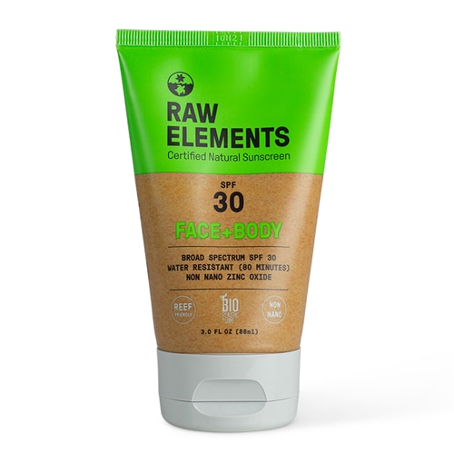 Raw Elements Солнцезащитный крем для лица и тела в тюбике SPF 30 – 3 жидких унции Raw Elements