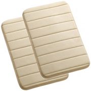 Memory Foam Bath Area Mat Rug With Durable Pvc Backing Set Of 2, 17" X 24" PiccoCasa