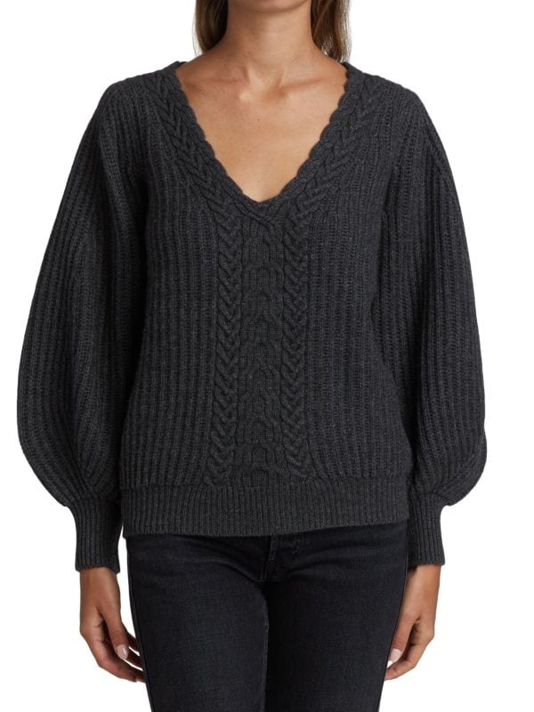 Свитер-пуловер из смесовой шерсти CO