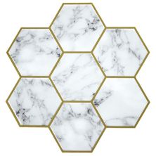 RoomMates Faux Marble Hexagon Stick Tile Wall Decal 4-piece Set RoomMates