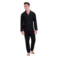 Мужской комплект из трикотажной пижамной рубашки и пижамных штанов Hanes® Hanes