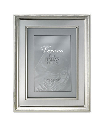 Посеребренная металлическая рамка для картины - Матовая серебряная внутренняя панель - 4 "x 6" Lawrence Frames