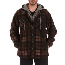 Мужская куртка-рубашка с капюшоном из микрофлиса на подкладке из шерпа и клетчатой рабочей одежде Smith's Workwear Smith's Workwear