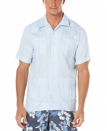 Рубашка Guayabera из 100% льна с короткими рукавами и 4 карманами Cubavera