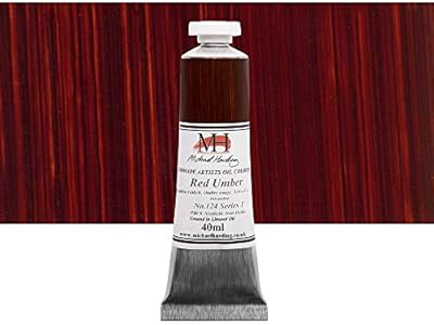 Michael Harding Artist Oil Colours, Red Umber, 40ml Tube, 12440 Michael Harding