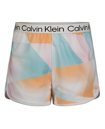 Многослойные сетчатые шорты для больших девочек Calvin Klein