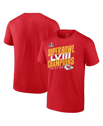 Мужская красная футболка Kansas City Chiefs Super Bowl LVIII Champions Big and Tall Fanatics