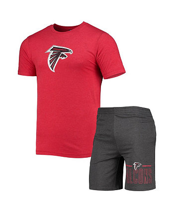 Мужской комплект для сна из темно-серого, красного цвета Atlanta Falcons Meter и шорт Concepts Sport