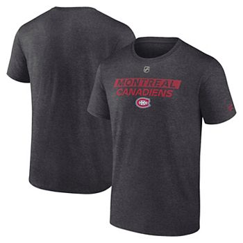 Men's Fanatics  Heather Charcoal Montreal Canadiens Authentic Pro Core Primary T-Shirt Fanatics