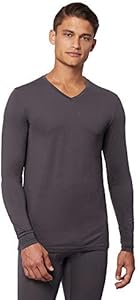 32 Degrees Mens Heat Performance Thermal Baselayer Vneck Long Sleeve Top, Stingray, XXLarge 32º DEGREES