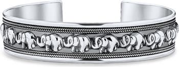 Sterling Silver Trunks Up Lucky Cuff Bling Jewelry