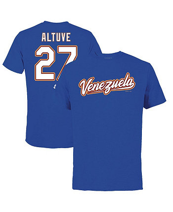 Мужская футболка Jose Altuve Royal Venezuela Baseball 2023 World Baseball Classic с именем и номером Legends