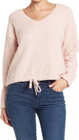 Пуловер с V-образным вырезом и завязками Olivia Sky
