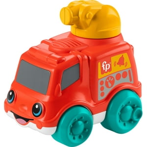 Fisher-Price Chime & Ride Fire Truck Push-Along Toy Vehicle for Infants with Fine Motor Activities Fisher-Price