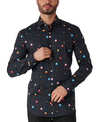 Мужская рубашка с длинным рукавом с рисунком Pac-Man OppoSuits