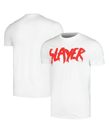 Мужская белая футболка с логотипом Slayer Drip Global Merch