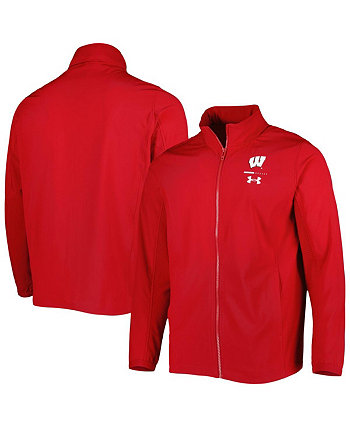 Мужская красная куртка Wisconsin Badgers Squad 3.0 с молнией во всю длину Under Armour